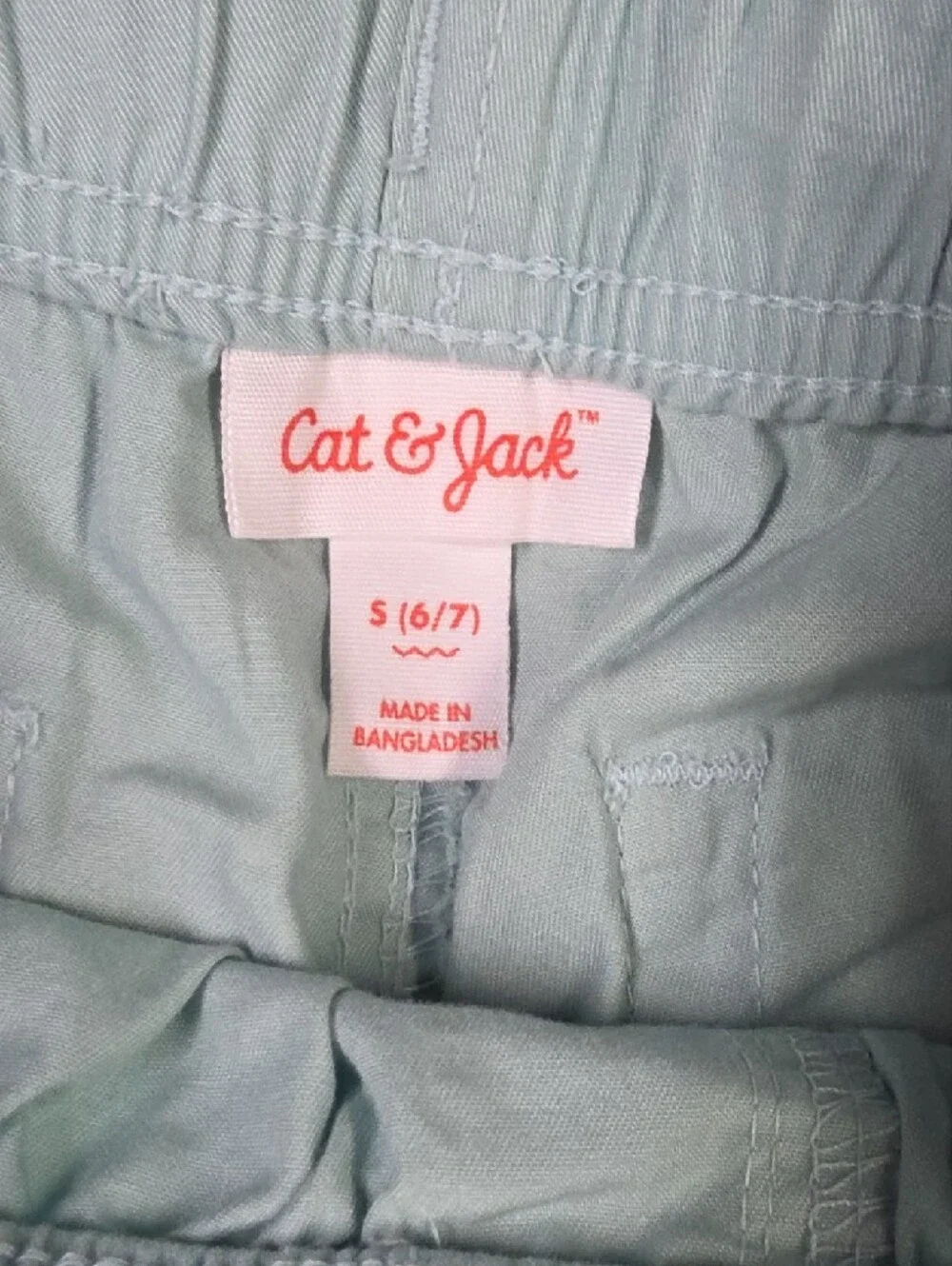 Cat & Jack Light Mint Elastic Waist Shorts with Pockets